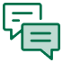 Icon illustration of chat bubbles