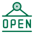 Icon illustration of a open sign